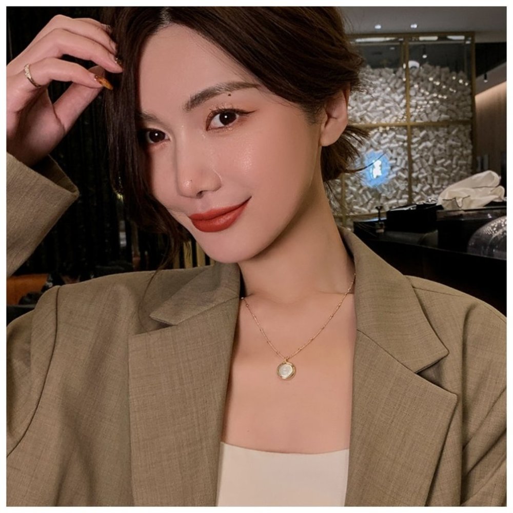Korean fashion natural pearl pendant short necklace - Picture 10 of 10